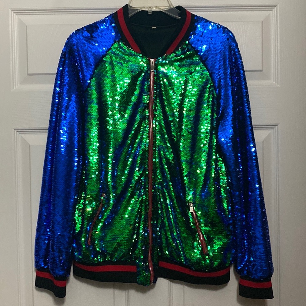 Sequin Baseball Jacket